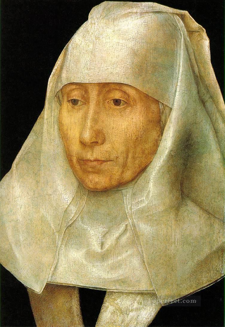 老婦人の肖像 オランダのハンス・メムリンク油絵